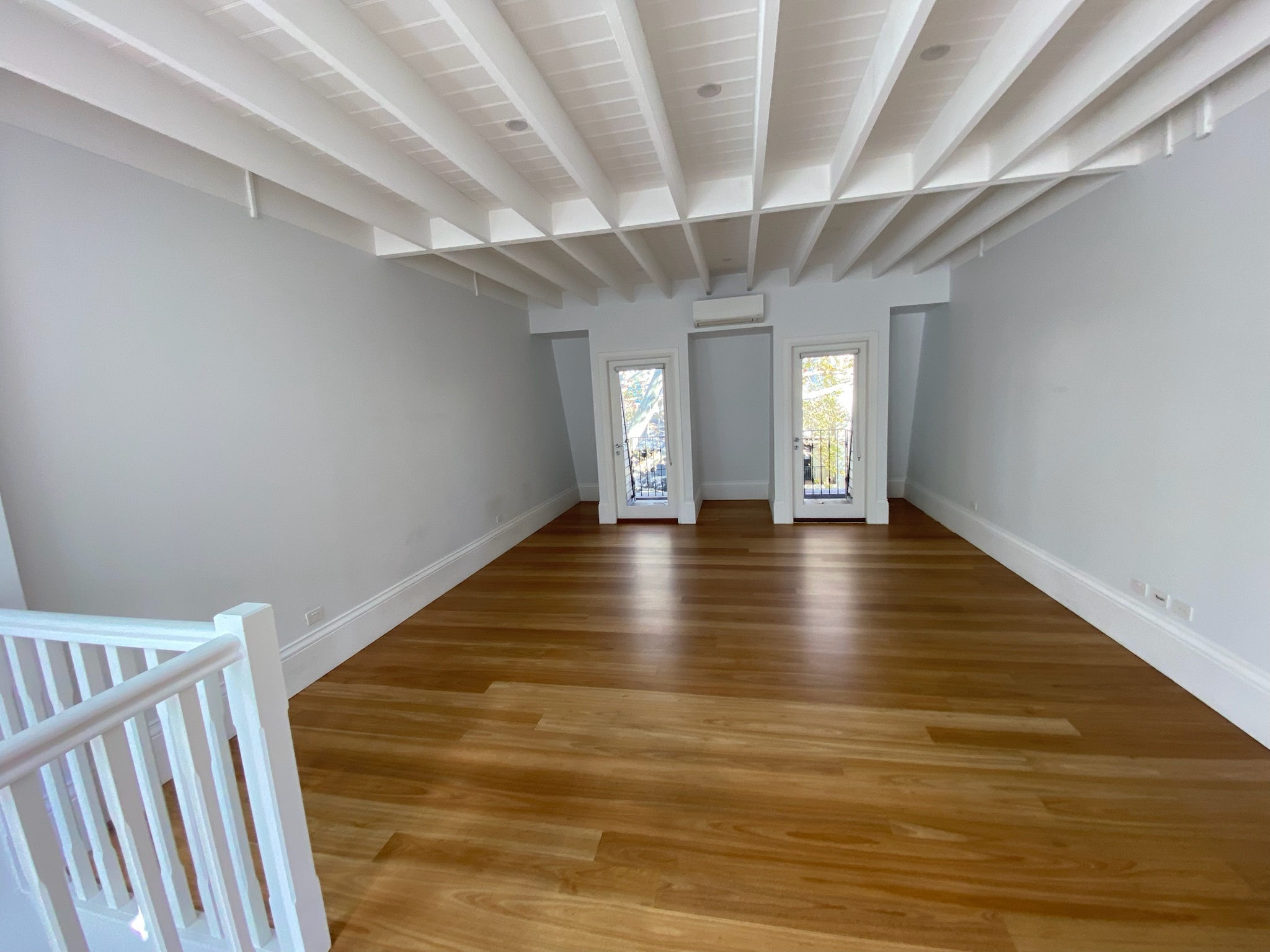 Freshly painted bedroom